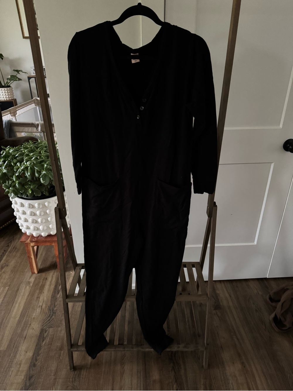 Smash + Tess Black Long-Sleeve Jumpsuit with Pockets